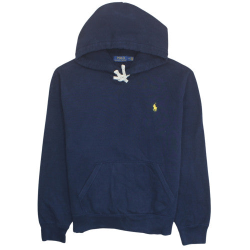 Ralph Lauren Men's Blue Pullover Hoodie M Embroidered Logo