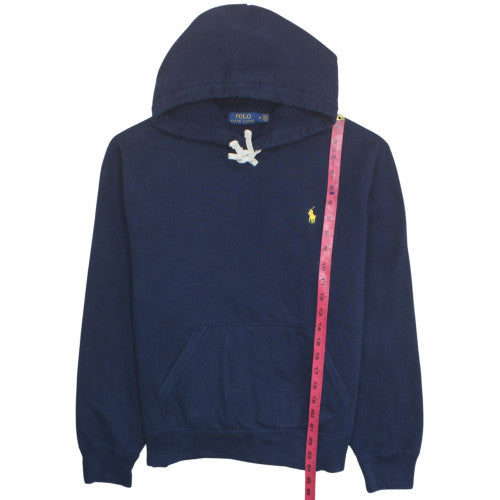 Ralph Lauren Men's Blue Pullover Hoodie M Embroidered Logo