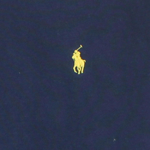 Ralph Lauren Men's Blue Pullover Hoodie M Embroidered Logo