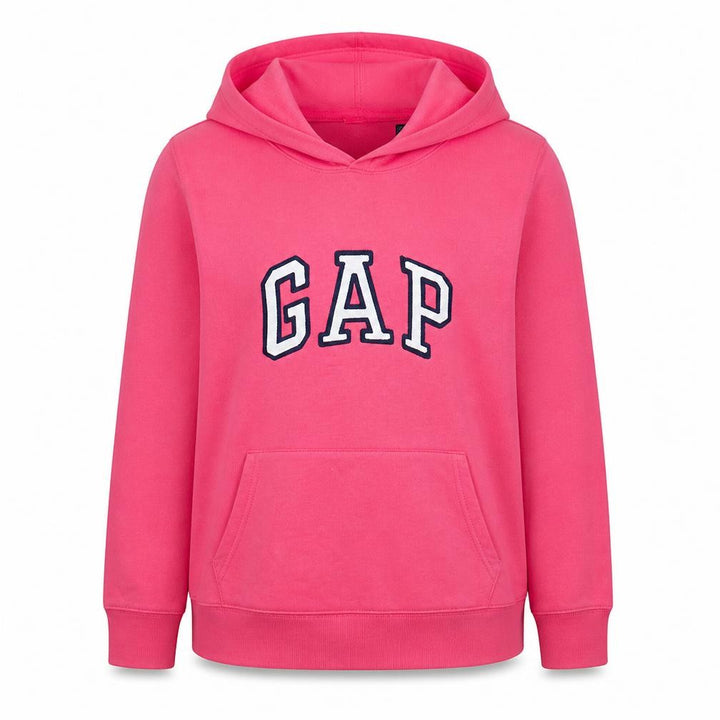 Gap Women Pink Pullover Hoodie XL Cotton Blend Logo Casual