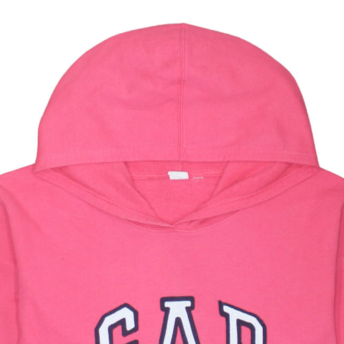 GAP Women Pink Pullover Hoodie XL Cotton Blend Logo Casual