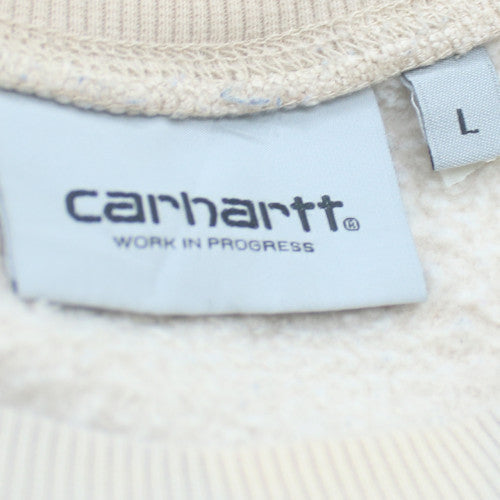 Carhartt Men's Beige Crew Neck Pullover Sweatshirt L