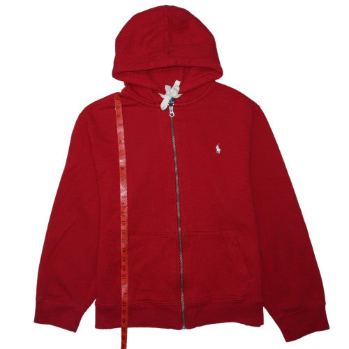 Ralph Lauren Men's Red Full Zip Hoodie 2XL Classic Fleece Jacket