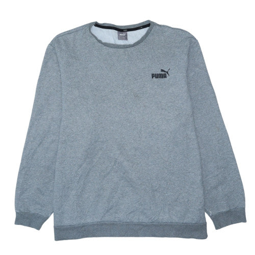 Puma Men's Grey 4XL Pullover Crew Neck Sweatshirt