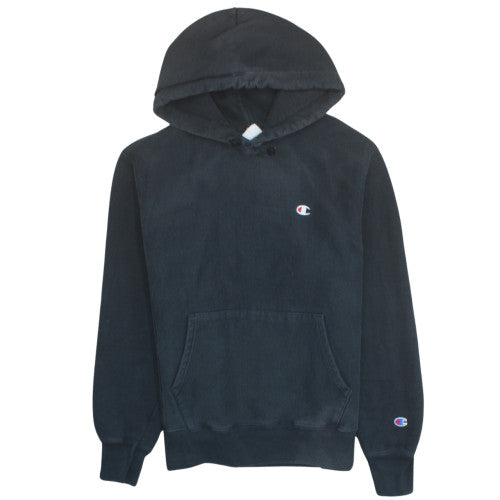 Champion Mens Black Medium Pullover Hoodie Classic Fit