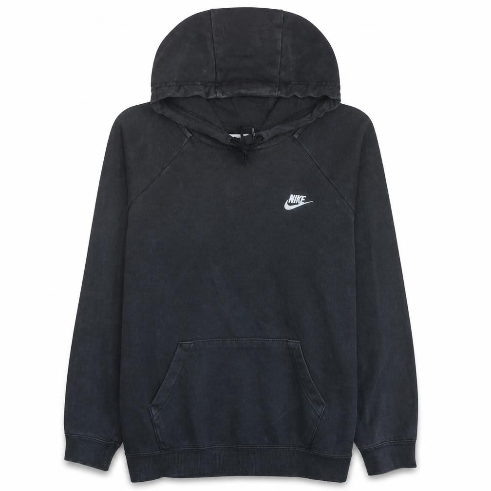 Front view of Nike Women's Black Pullover Hoodie XL with Logo Detail