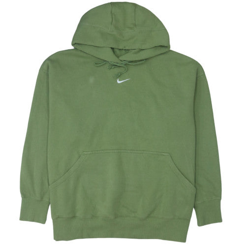 Nike Women Green Pullover Hoodie 2XL Hooded Sweatshirt Cotton Blend