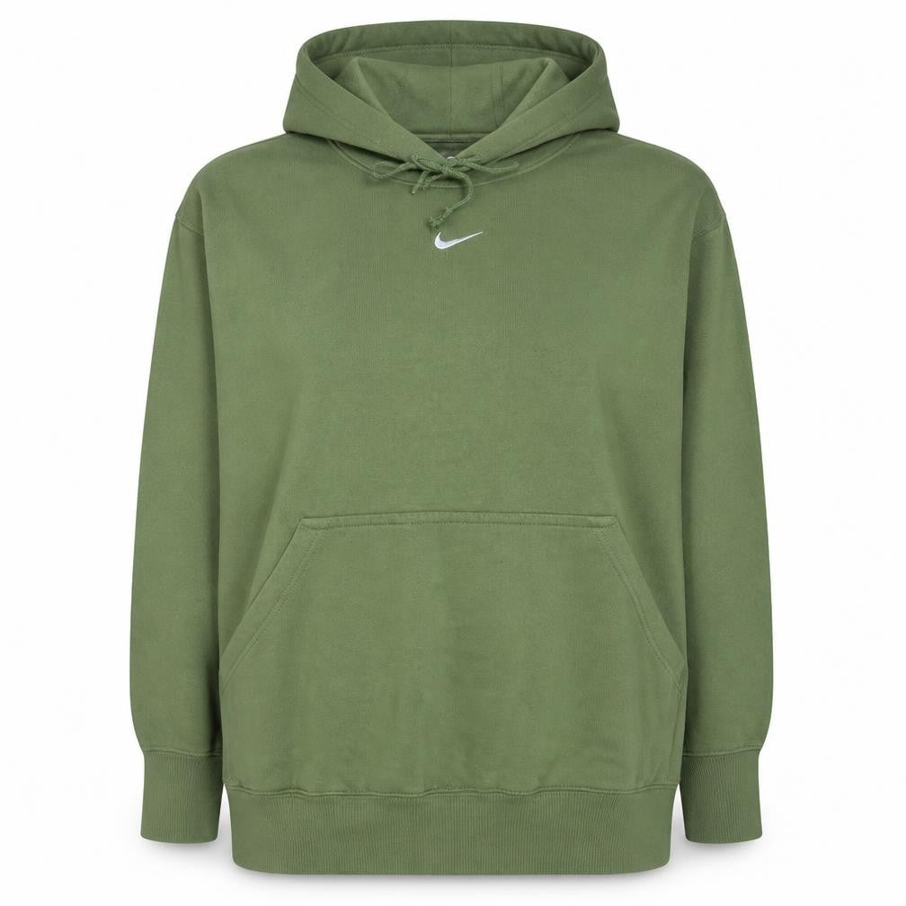 Nike Women Green Pullover Hoodie 2XL Hooded Sweatshirt Cotton Blend
