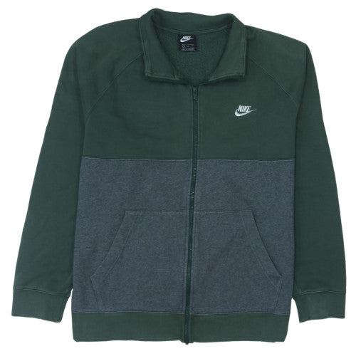 Nike Men's Green 2XL Track Jacket Full Zip Fleece Activewear