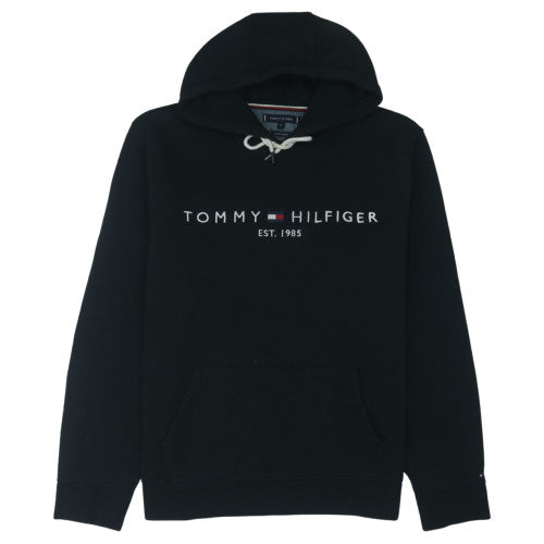 Tommy Hilfiger Men's Black XL Pullover Hoodie with Logo