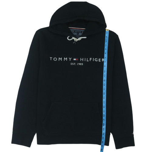 Tommy Hilfiger Men's Black XL Pullover Hoodie with Logo
