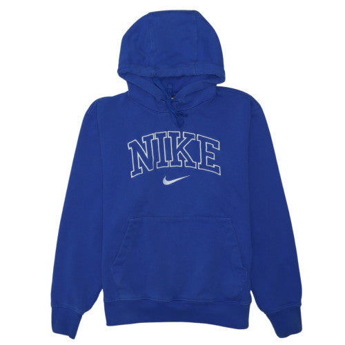 Nike Womens Blue Pullover Hoodie Small Standard Fit Cotton Blend