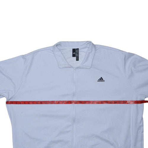 Adidas Men's White 4XL Track Jacket Full Zip Lightweight Activewear