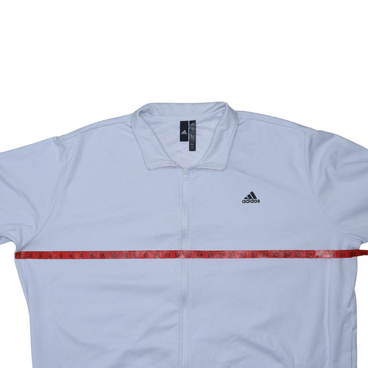 Adidas Men's White 4XL Track Jacket Full Zip Lightweight Activewear