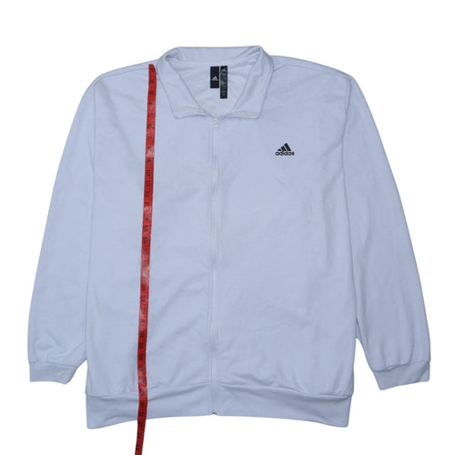 Adidas Men's White 4XL Track Jacket Full Zip Lightweight Activewear