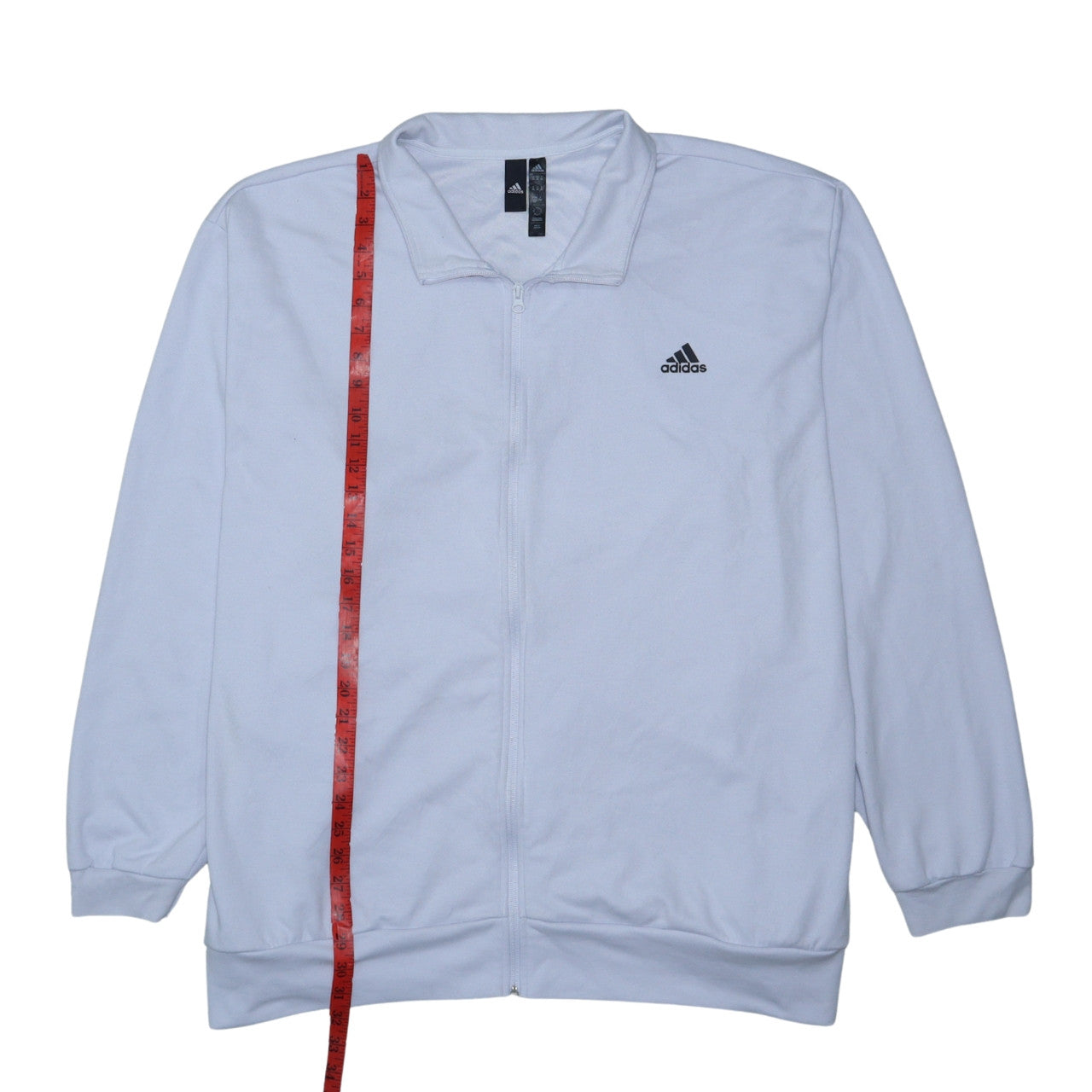 Adidas Men's White 4XL Track Jacket Full Zip Lightweight Activewear