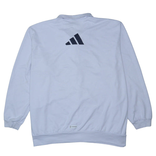 Adidas Men's White 4XL Track Jacket Full Zip Lightweight Activewear