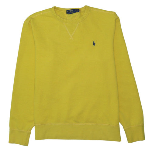 Polo Ralph Lauren Men's Yellow Crew Neck Pullover Sweatshirt M