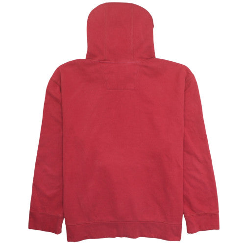 Nautica Men Red Pullover Hoodie XL Fleece Cotton Blend