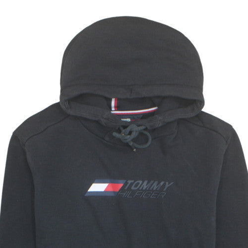 Tommy Hilfiger Men's Black Pullover Hoodie L Classic Logo Sweatshirt