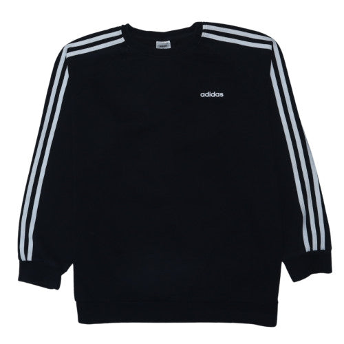 Adidas Women Black Crew Neck Long Sleeve Pullover Sweatshirt XL 20-22