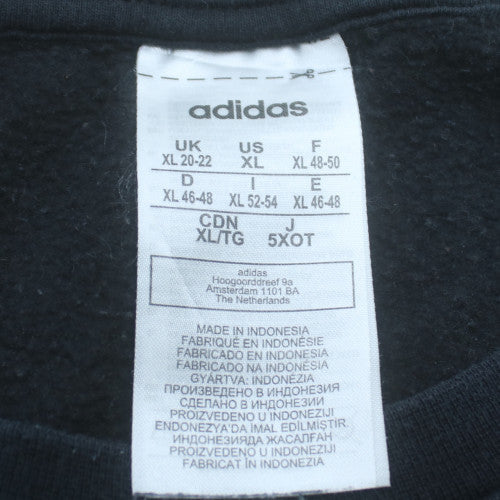 Adidas Women Black Crew Neck Long Sleeve Pullover Sweatshirt XL 20-22