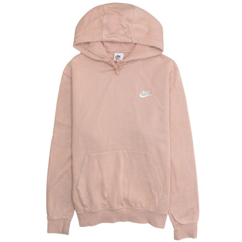 Nike Women’s Beige Pullover Hoodie M Relaxed Fit Fleece Lined Sweatshirt