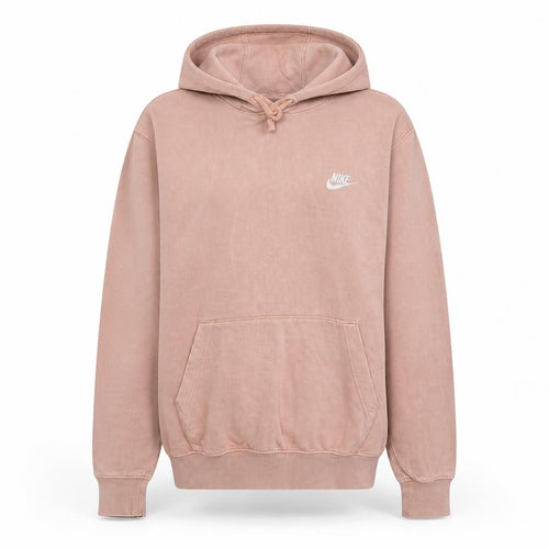 Nike Women’s Beige Pullover Hoodie M Relaxed Fit Fleece Lined Sweatshirt