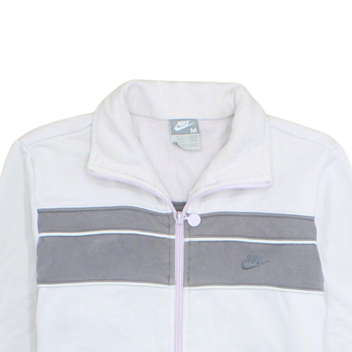 Nike Women’s White Track Jacket Size 12 Full Zip Lightweight Sports Top