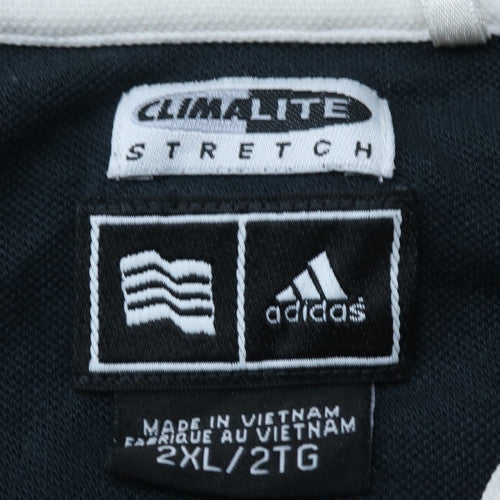 Adidas Mens Black Climalite Stretch Polo Shirt 2XL Regular Fit