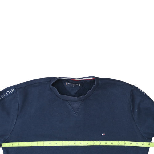 Tommy Hilfiger Men's Blue XL Pullover Sweatshirt Logo Crew Neck