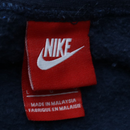 Nike Men's Blue Jogger Sweatpants L Cotton Blend Elastic Waist