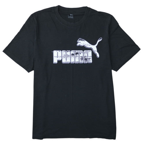 Puma Men's Black XL Graphic Logo Sports Cotton T-Shirt