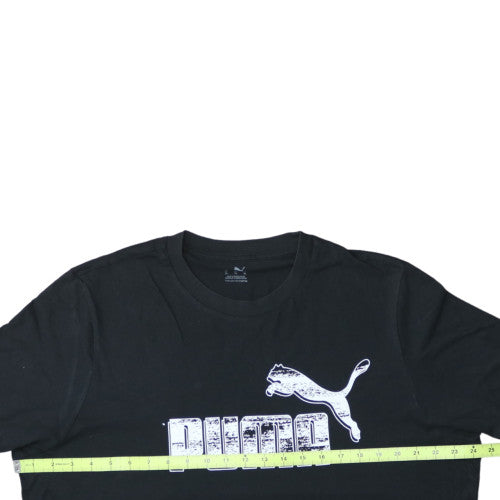 Puma Men's Black XL Graphic Logo Sports Cotton T-Shirt