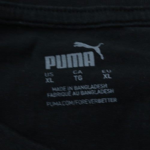 Puma Men's Black XL Graphic Logo Sports Cotton T-Shirt