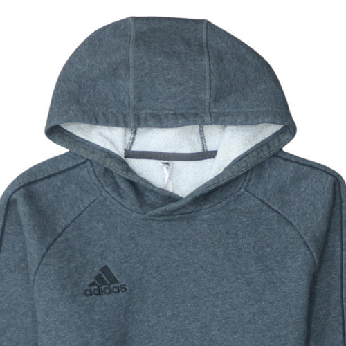 adidas Men's Grey Pullover Fleece Hoodie Size S Regular Fit