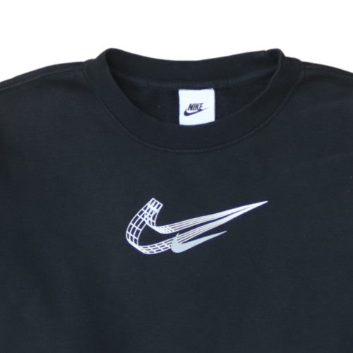 Nike Men's Black Small Crew Neck Graphic Pullover Sweatshirt