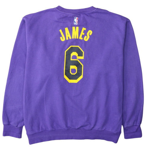 Nike Jordan NBA Lakers Purple Crew Neck Sweatshirt XXL Men's