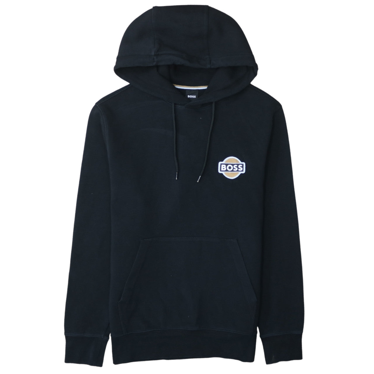 BOSS Men's Black Pullover Hoodie M Logo Fleece Sweatshirt