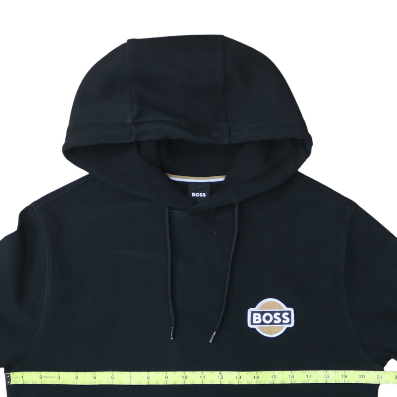 BOSS Men's Black Pullover Hoodie M Logo Fleece Sweatshirt