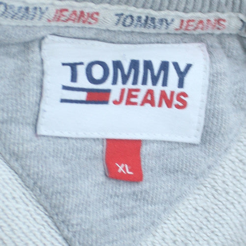 Tommy Jeans Men's Grey XL Crew Neck Pullover Sweatshirt