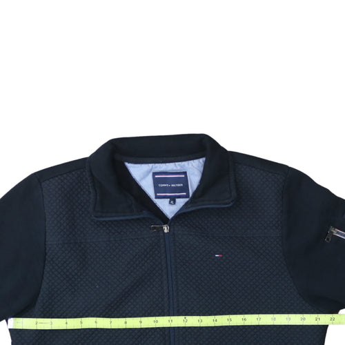 Tommy Hilfiger Men's Black XL Track Jacket Cotton Blend Zip Up
