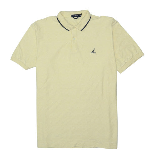 Nautica Men's Beige 2XL Cotton Short Sleeve Polo Shirt