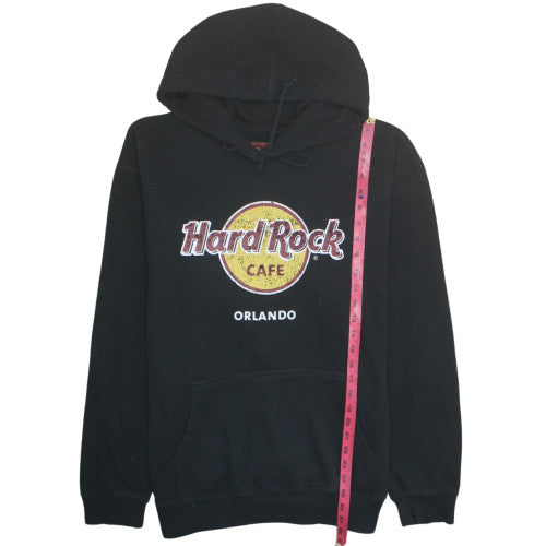 Hard Rock Cafe Men Black XL Pullover Hoodie Orlando Logo