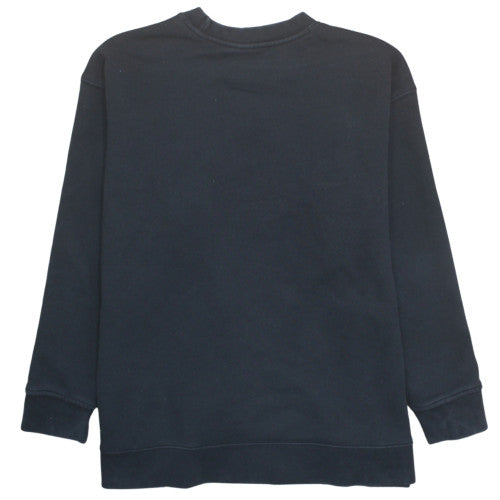 Adidas Women Black 3XL Crew Neck Sweatshirt with Logo Print