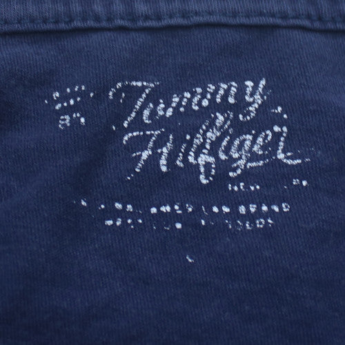 Tommy Hilfiger Men's Navy Blue Cotton Crew Neck T-Shirt Size L