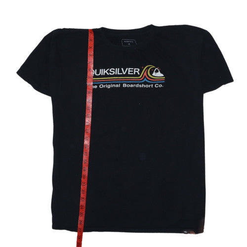 Quiksilver Men's Black XL Regular Fit Cotton Graphic T-Shirt