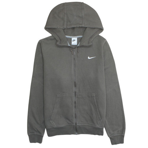 Nike Men's Grey Full Zip Hoodie Size L Fleece Sportswear