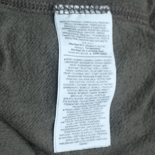 Nike Men's Grey Full Zip Hoodie Size L Fleece Sportswear