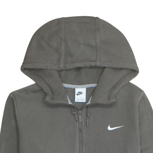 Nike Men's Grey Full Zip Hoodie Size L Fleece Sportswear